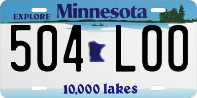 MN license plate 504LOO