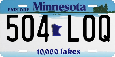 MN license plate 504LOQ