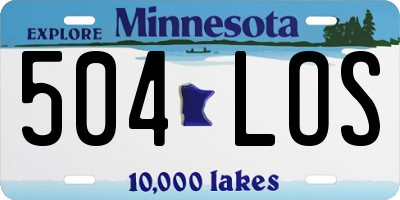 MN license plate 504LOS