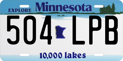 MN license plate 504LPB