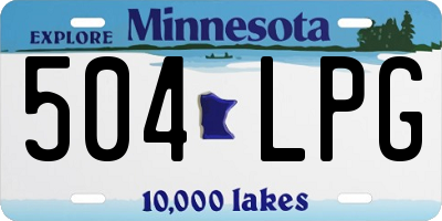 MN license plate 504LPG