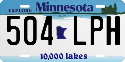 MN license plate 504LPH