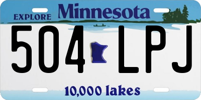 MN license plate 504LPJ
