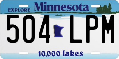 MN license plate 504LPM