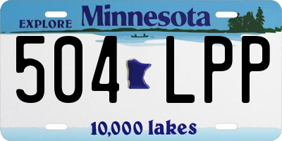 MN license plate 504LPP