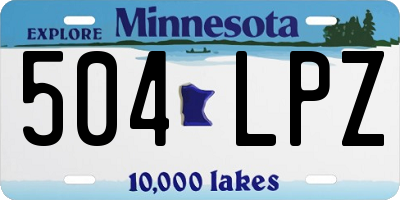 MN license plate 504LPZ