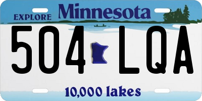 MN license plate 504LQA