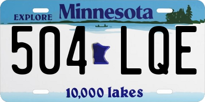 MN license plate 504LQE