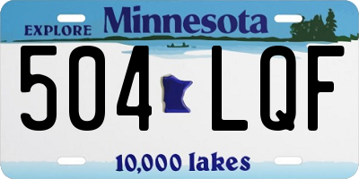 MN license plate 504LQF