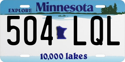 MN license plate 504LQL