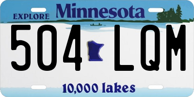 MN license plate 504LQM