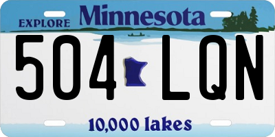 MN license plate 504LQN