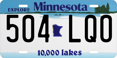 MN license plate 504LQO