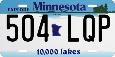 MN license plate 504LQP