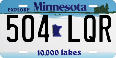 MN license plate 504LQR