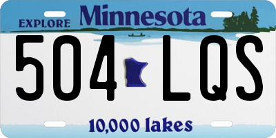 MN license plate 504LQS