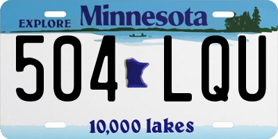 MN license plate 504LQU