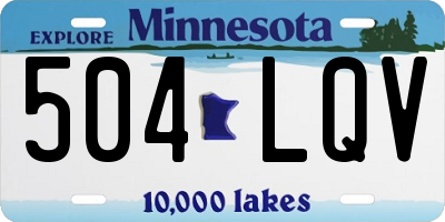 MN license plate 504LQV