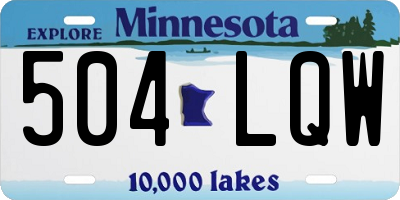 MN license plate 504LQW