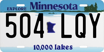 MN license plate 504LQY