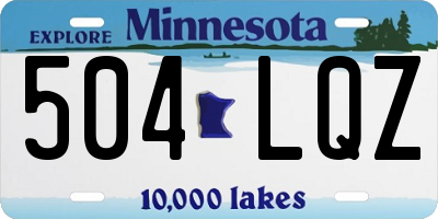MN license plate 504LQZ