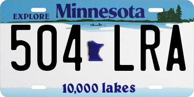 MN license plate 504LRA