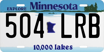 MN license plate 504LRB
