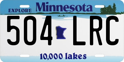 MN license plate 504LRC