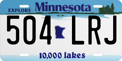 MN license plate 504LRJ