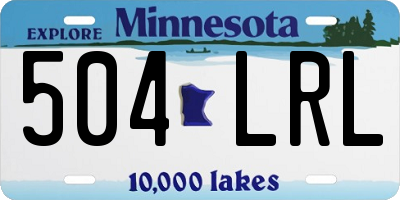 MN license plate 504LRL