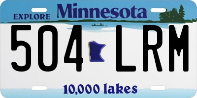 MN license plate 504LRM