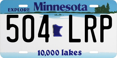 MN license plate 504LRP
