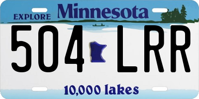 MN license plate 504LRR