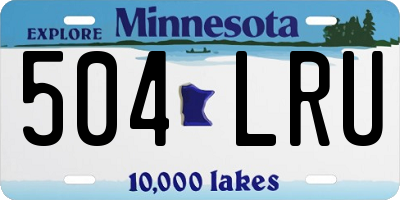 MN license plate 504LRU