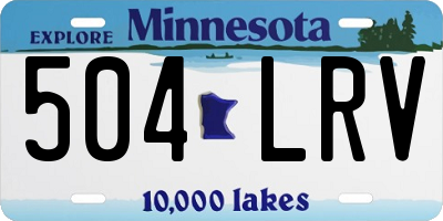 MN license plate 504LRV