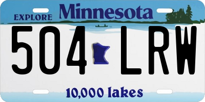 MN license plate 504LRW
