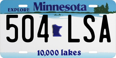 MN license plate 504LSA