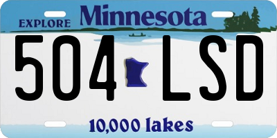 MN license plate 504LSD