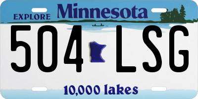 MN license plate 504LSG