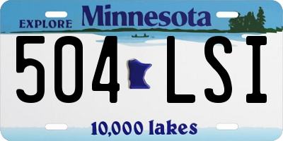 MN license plate 504LSI