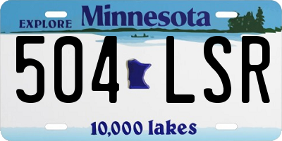 MN license plate 504LSR