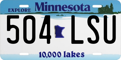 MN license plate 504LSU