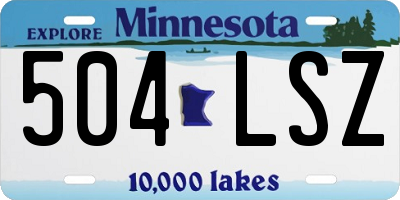 MN license plate 504LSZ