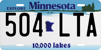 MN license plate 504LTA