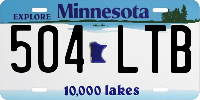 MN license plate 504LTB
