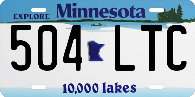 MN license plate 504LTC