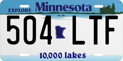 MN license plate 504LTF
