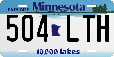 MN license plate 504LTH