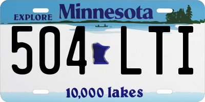 MN license plate 504LTI