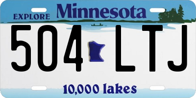 MN license plate 504LTJ
